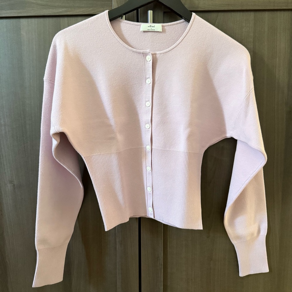 Aritzia Women’s Go Lightly Cardigan by Wilfred in Dusty Pink, Size Small - Picture 4 of 16